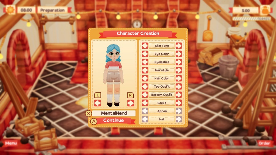 A screenshot of the Lemon Cake character creation menu offering customization options like skin tone, eye color, eyelashes, hairstyle, and more. 